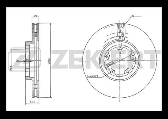 фото Тормозной диск zekkert bs-5424