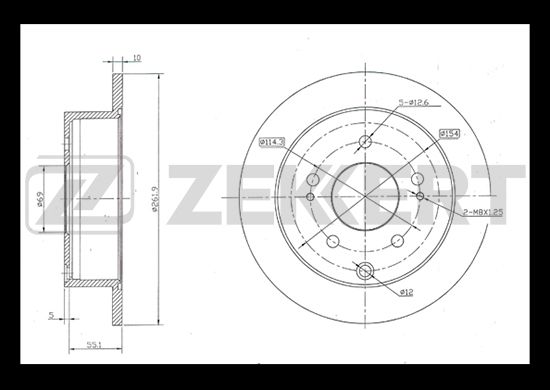 фото Тормозной диск zekkert bs-5825