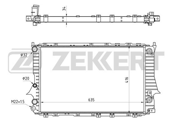 

Радиатор охлаждения двигателя ZEKKERT MK-1268