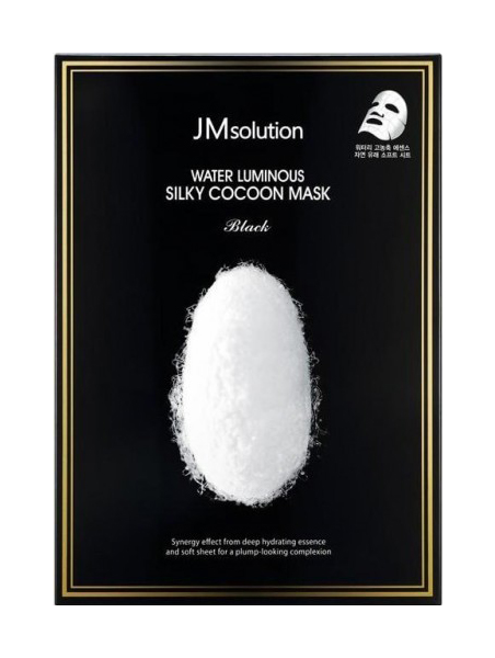 Маска для лица JMsolution Water Luminous Silky Cocoon Mask Black 35 мл kims крем антивозрастной для лица с протеинами кокона шелкопряда gold silk cocoon cream 50 0