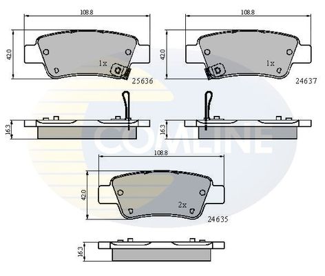 

Тормозные колодки COMLINE дисковые CBP31674