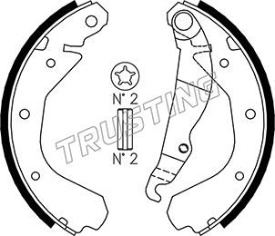 

Комплект тормозных колодок TRUSTING 073.164