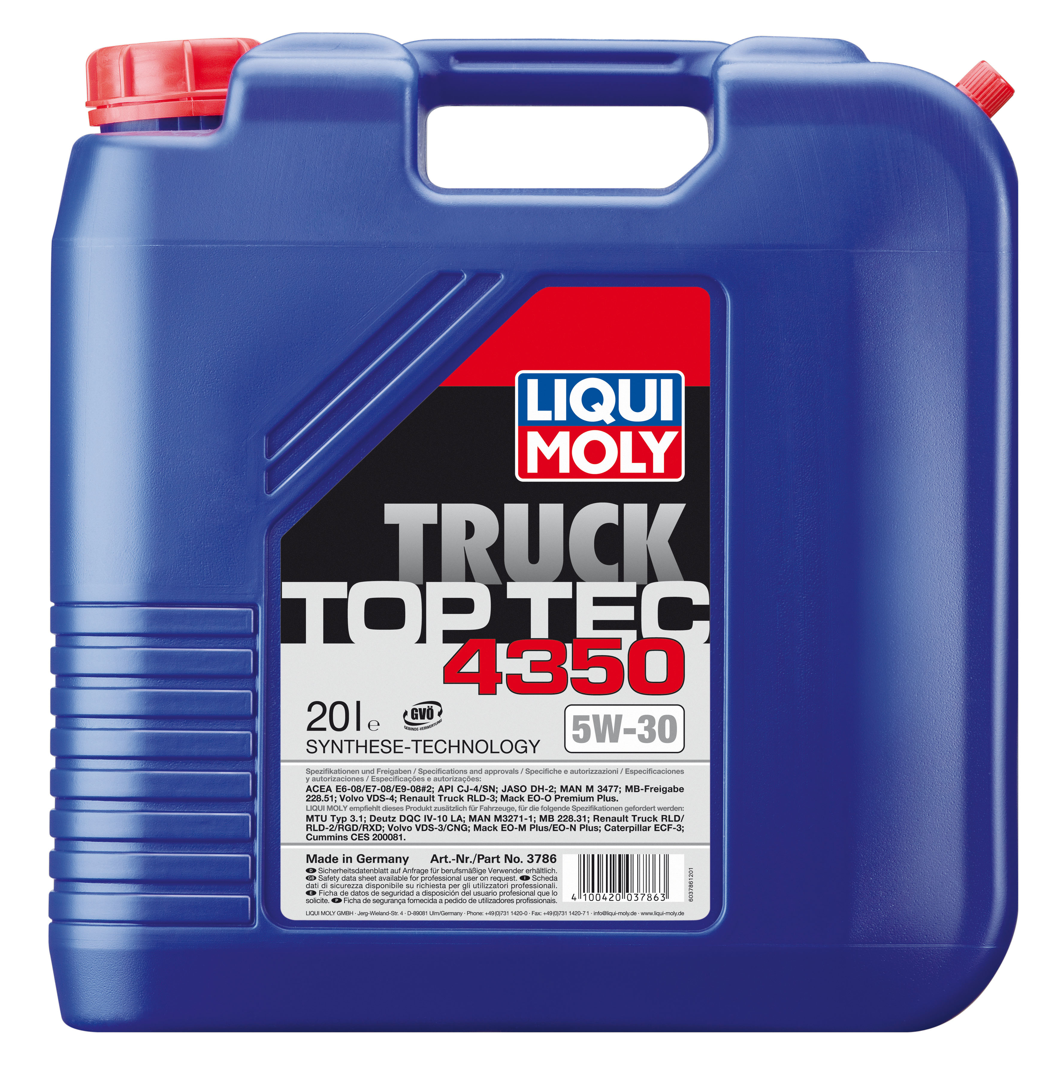 фото Синт.мот.масло top tec truck 4350 5w-30 liqui moly