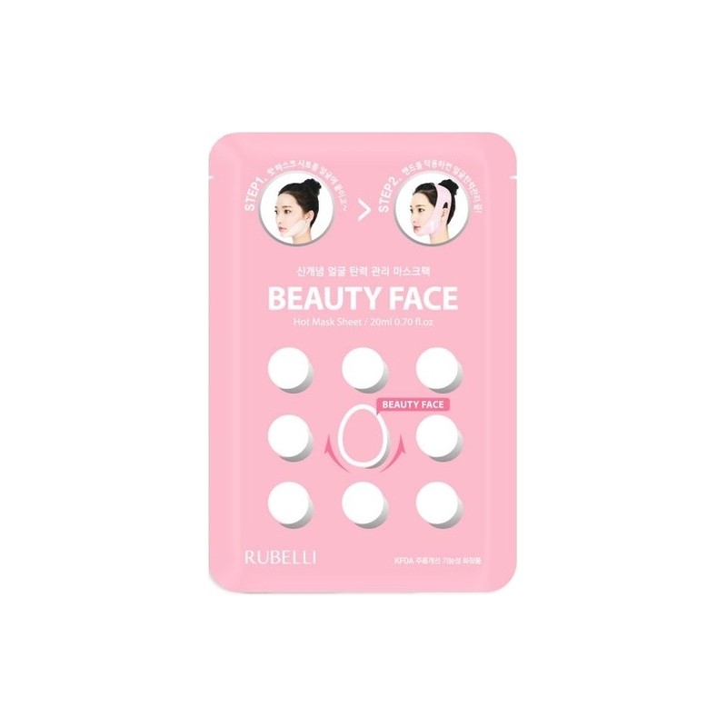 фото Маска для подтяжки контура лица rubelli beauty face hot mask sheet, 1 шт