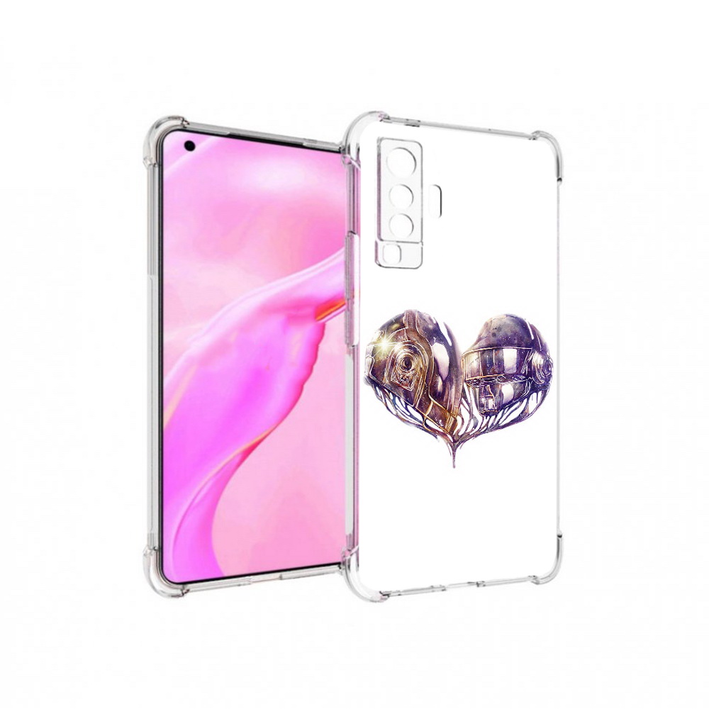 

Чехол MyPads Tocco для Vivo X50 сердце абстракция (PT226969.391.596), Прозрачный, Tocco