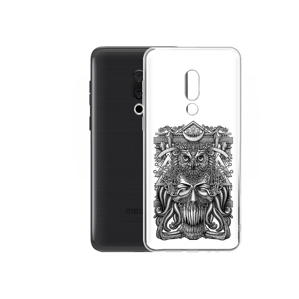 

Чехол MyPads Tocco для Meizu M15 Plus зубастая сова, Прозрачный, Tocco