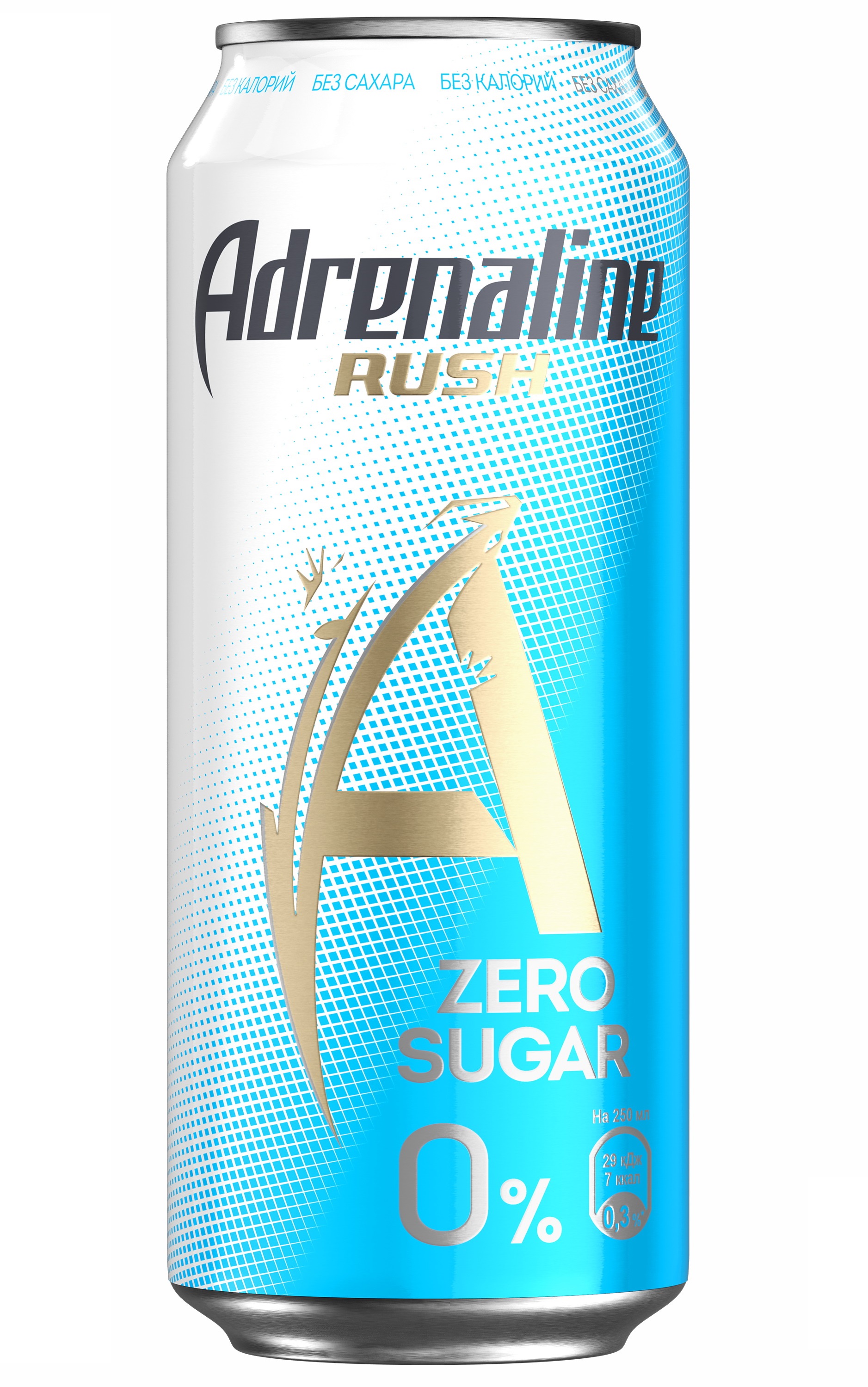 Энергетический напиток Adrenaline Rush, Zero Sugar Без Сахара, Ал/б, 6 шт х 0.449 л