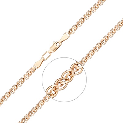 

Браслет из красного золота р. 22 PLATINA jewelry 22-0503-060-1110-17, 22-0503-060-1110-17