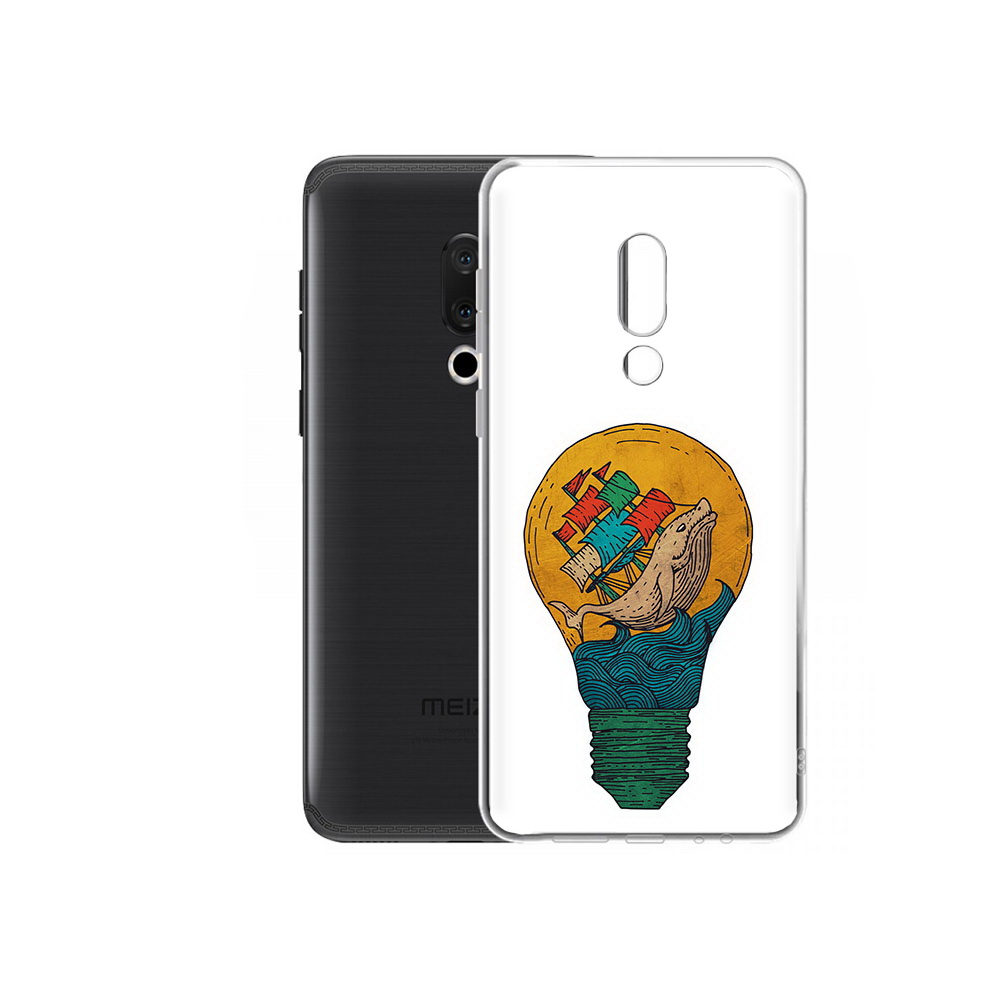 

Чехол MyPads Tocco для Meizu M15 Plus кит в лампочке с парусами, Прозрачный, Tocco