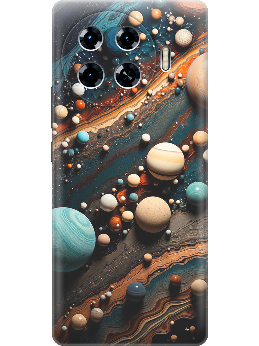 

Силиконовый чехол на Tecno Spark 20 Pro+ с принтом "Шары на мраморном полу" матовый черный, Черный;желтый;голубой, 783985031