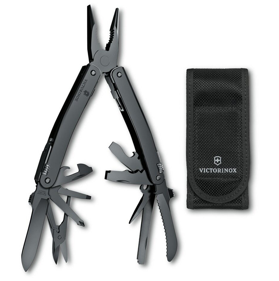 Мультитул VICTORINOX 3.0226.M3N SwissTool Spirit MXBS, 105 мм, 24 функции, чёрный, в чехле