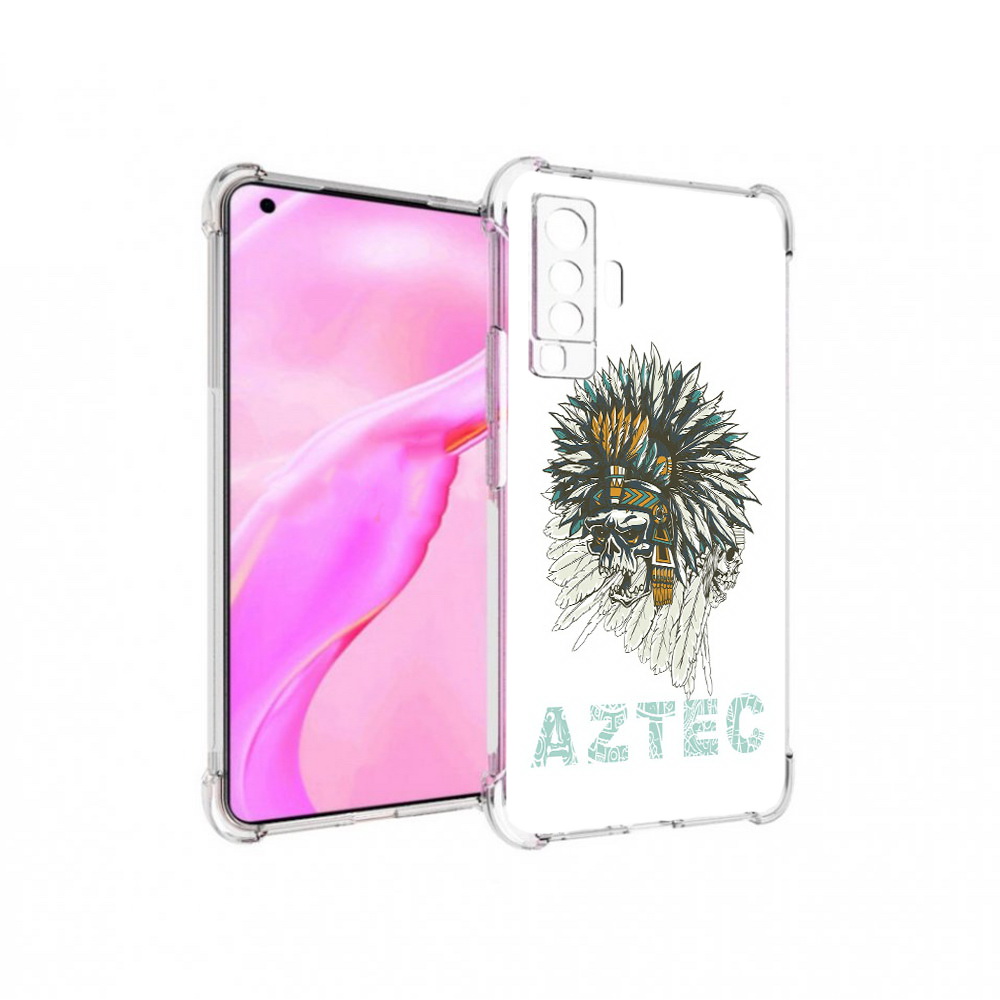 

Чехол MyPads Tocco для Vivo X50 скелет индеец (PT226969.391.602), Прозрачный, Tocco