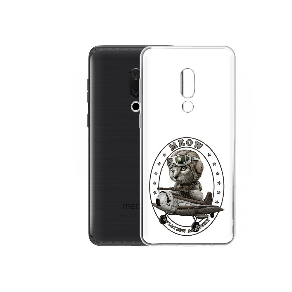 

Чехол MyPads Tocco для Meizu M15 Plus кот в самолете, Прозрачный, Tocco