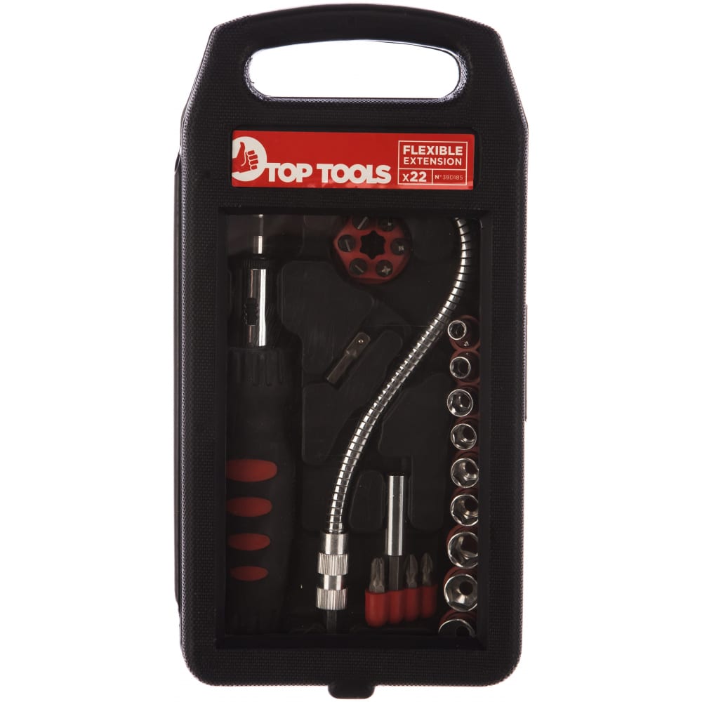 

Набор насадок и сменных головок с держателем Top Tools 22шт. 39D185