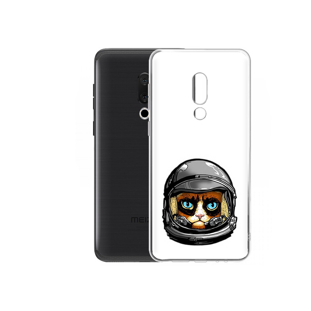

Чехол MyPads Tocco для Meizu M15 Plus кот космонавт, Прозрачный, Tocco