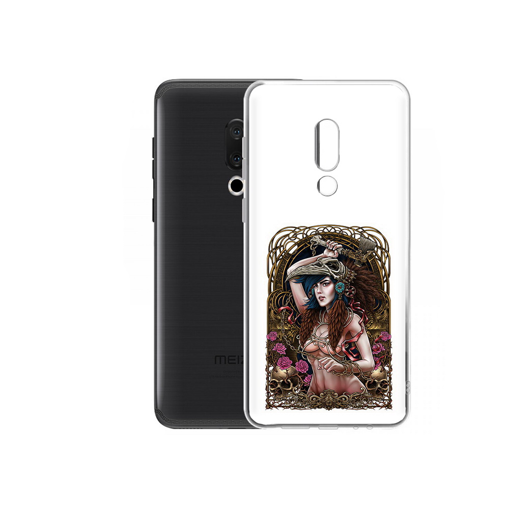 

Чехол MyPads Tocco для Meizu M15 Plus красивая девушка рисунок, Прозрачный, Tocco