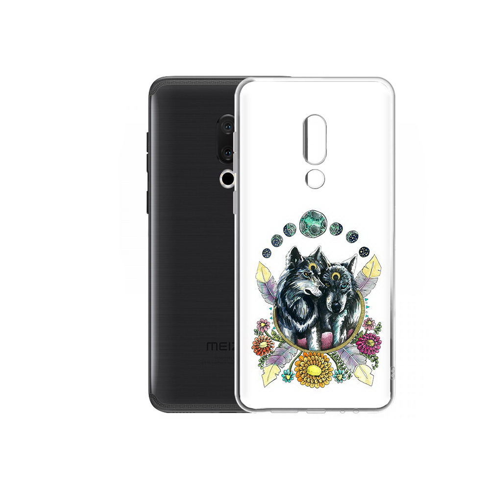 

Чехол MyPads Tocco для Meizu M15 Plus красивые волки абстракция, Прозрачный, Tocco