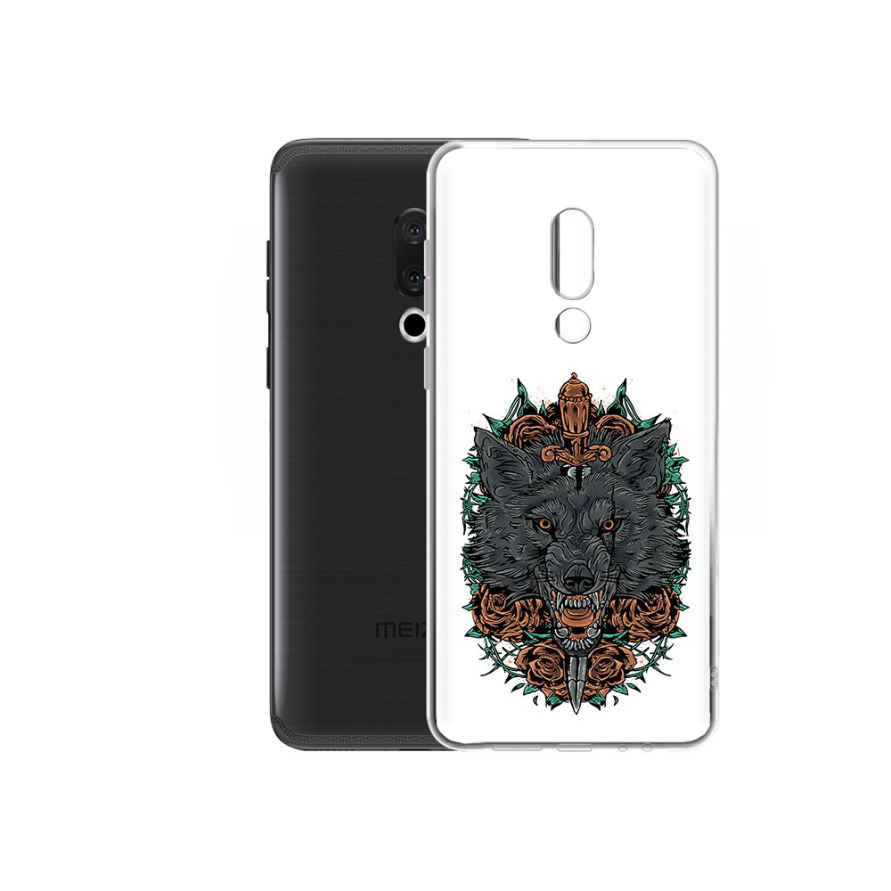

Чехол MyPads Tocco для Meizu M15 Plus красивый злой волк, Прозрачный, Tocco