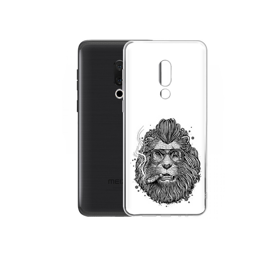 

Чехол MyPads Tocco для Meizu M15 Plus курящий лев, Прозрачный, Tocco