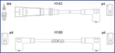 HUCO 134707 Высоковольт.провода ком/кт.  () 1шт