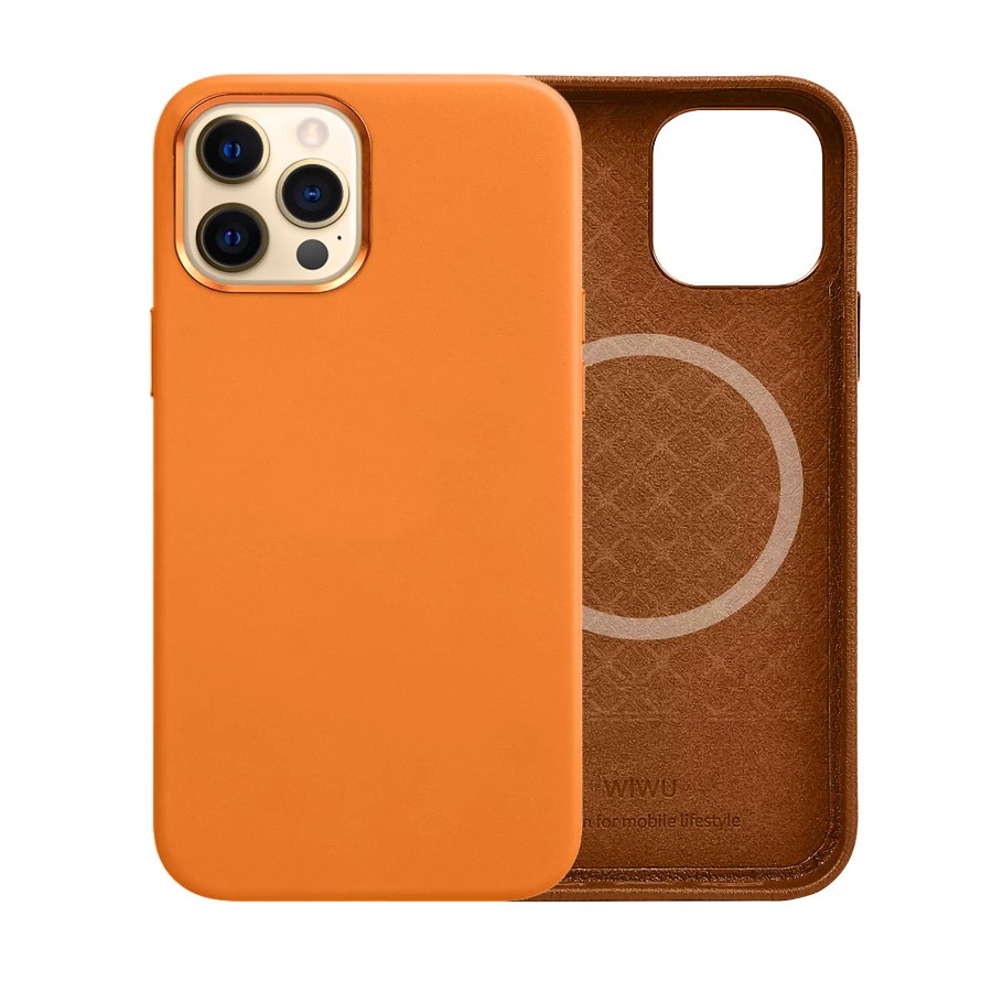 

Чехол WiWU Magnetic Leather Case для iPhone 13 Pro 6.1inch Brown, Коричневый