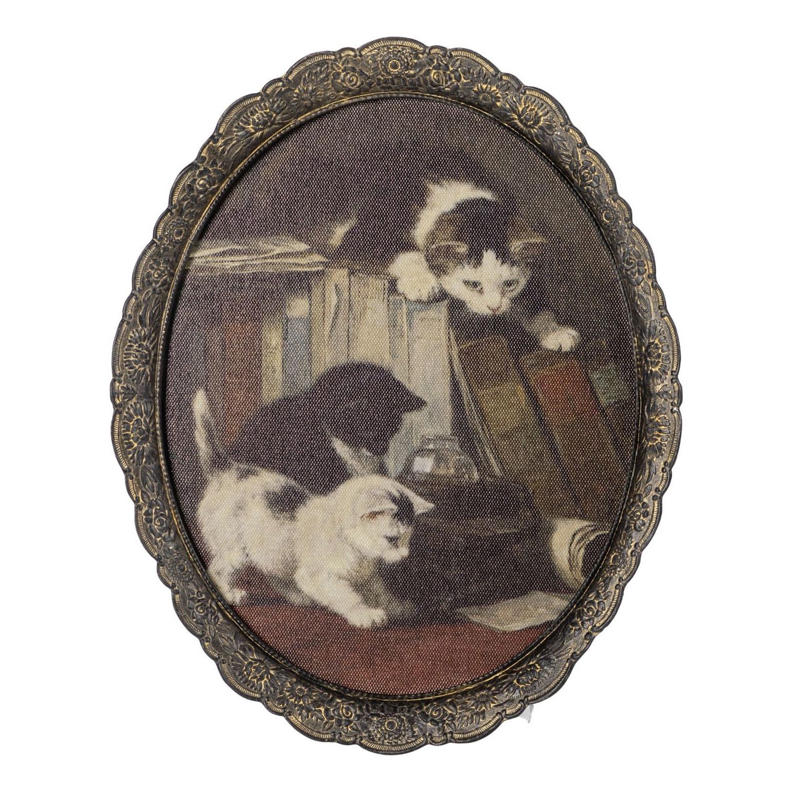 Картина Glasar Кошка и два котенка 23 х 29 см