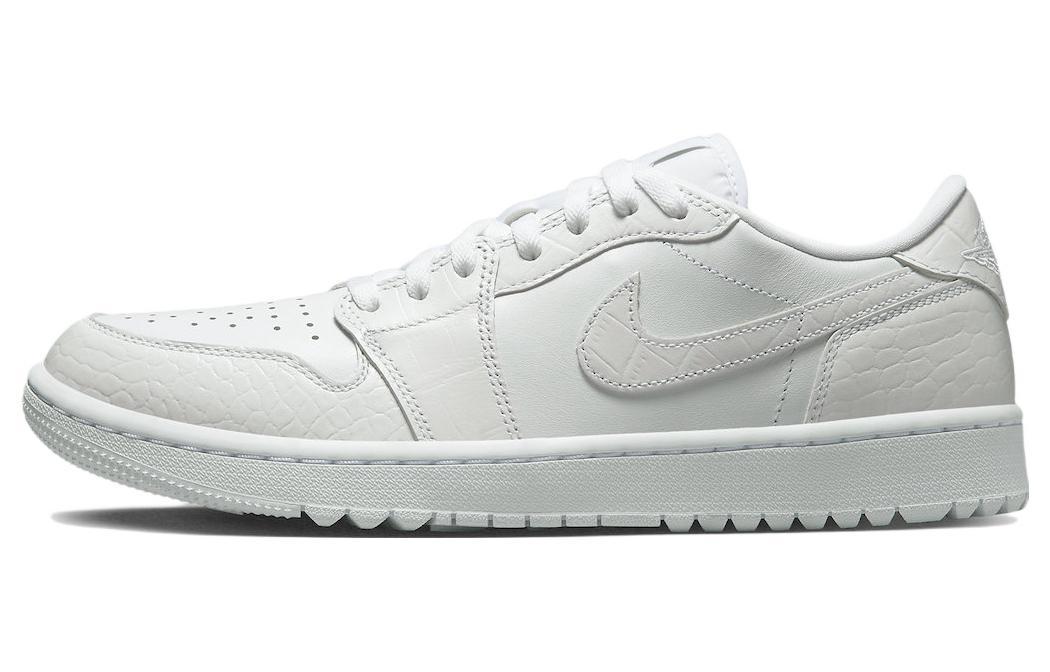 

Кеды унисекс Jordan Air Jordan 1 Low OG Golf White Croc белые 48.5 EU, Белый, Air Jordan 1 Low OG Golf White Croc