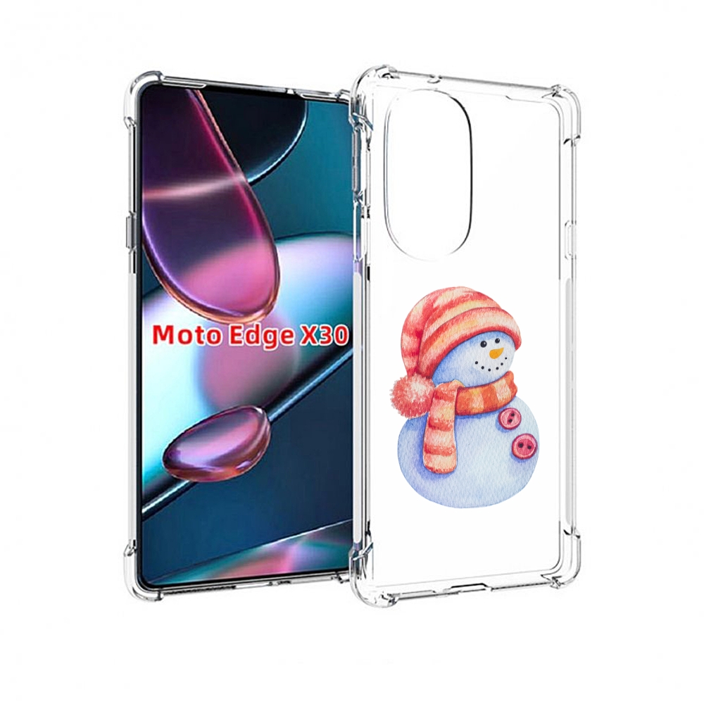 

Чехол MyPads Веселый снеговик для Motorola Moto Edge X30, Прозрачный, Tocco