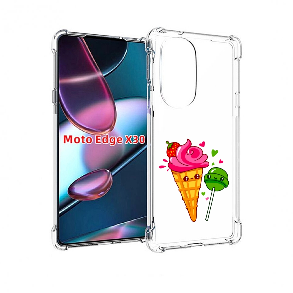 

Чехол MyPads Вкусняшки для Motorola Moto Edge X30, Прозрачный, Tocco