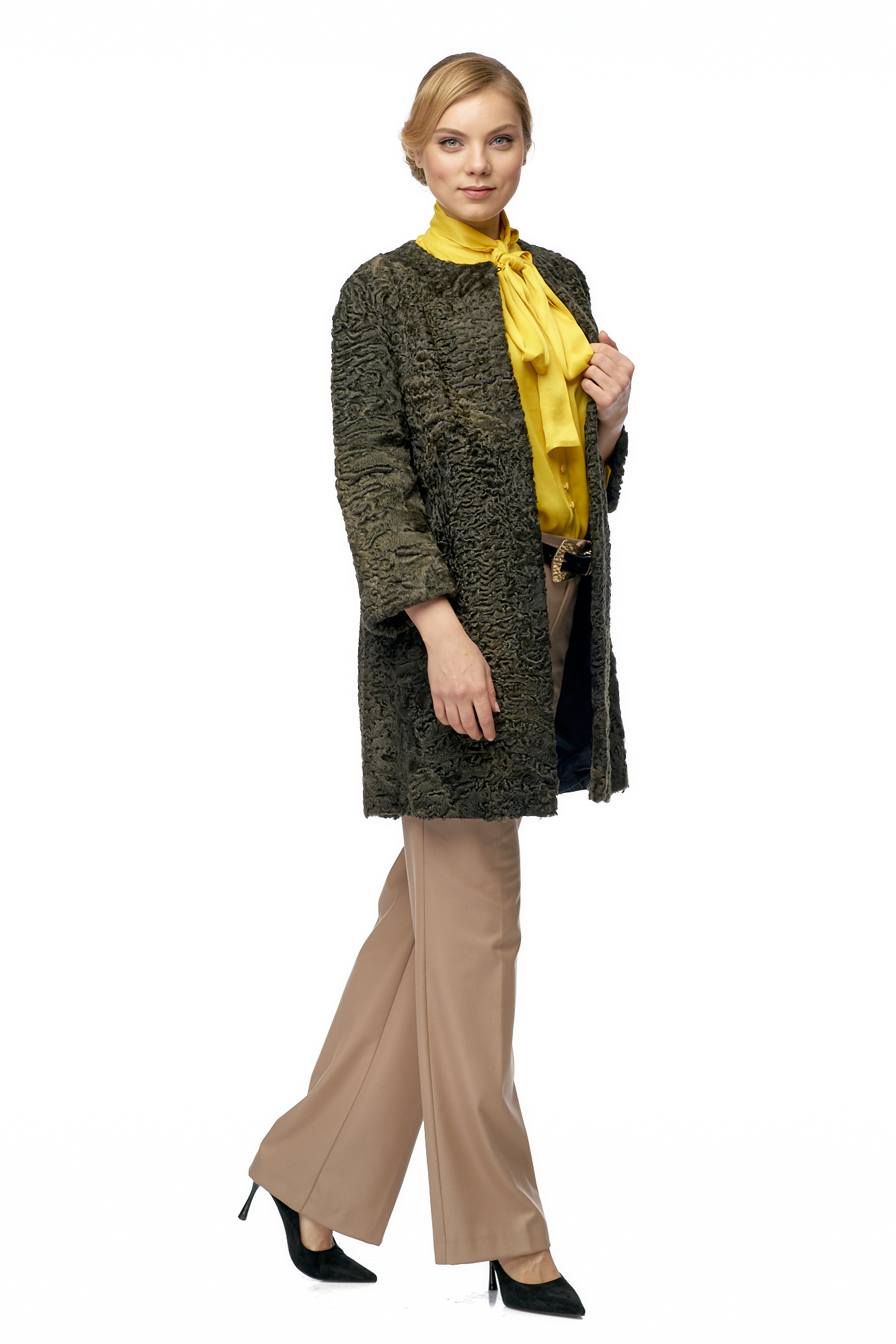 

Шуба женская МОСМЕХА 8006362 зеленая 44 RU, 8006362