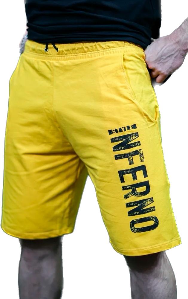 

Спортивные шорты мужские INFERNO style Ш-001-001 желтые 4XL, Желтый, Ш-001-001