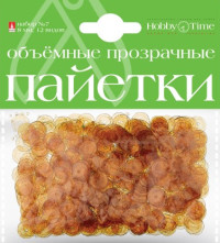 

Декор для поделок 3D пайетки однотонные, полупрозрачные №7 , 8 мм Альт 2-411/03, Разноцветный