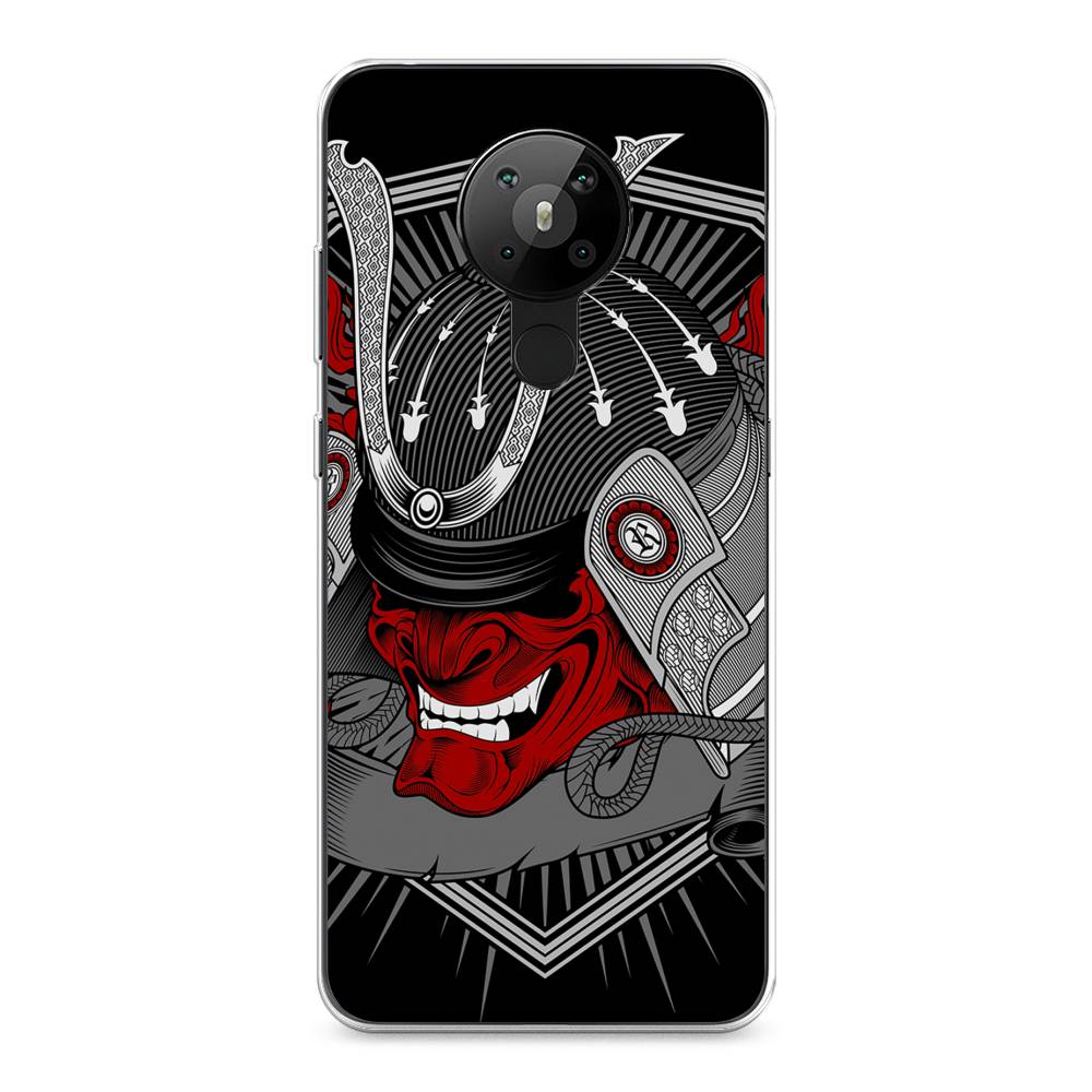 

Чехол на Nokia 5.3 "Красная маска самурая", Белый;красный;черный, 123450-4