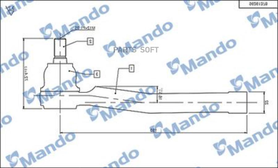 

MANDO DSA020621 Наконечник рулевой