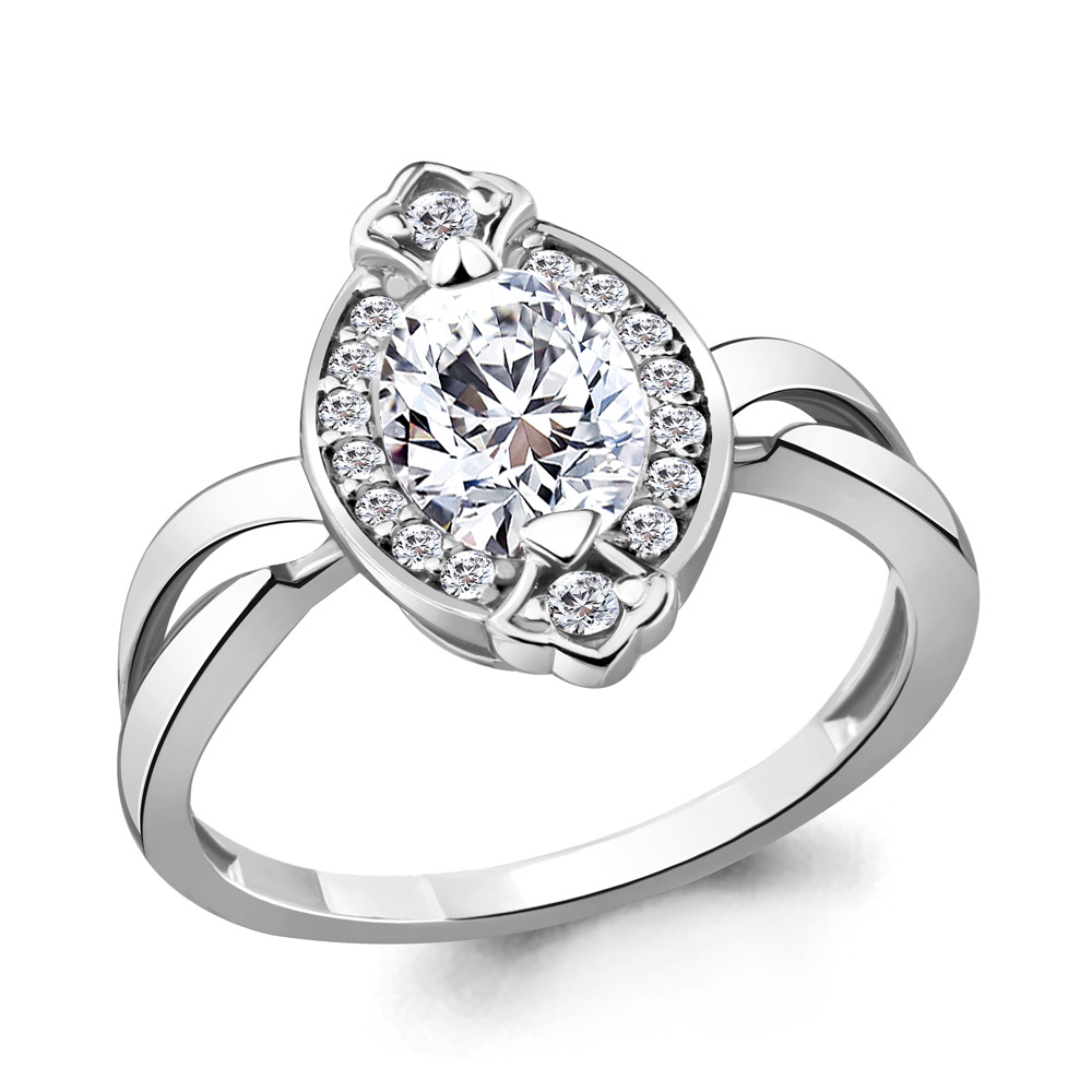 

Кольцо из серебра р. 17,5 AQUAMARINE 68543А_925_р, 68543А_925_р