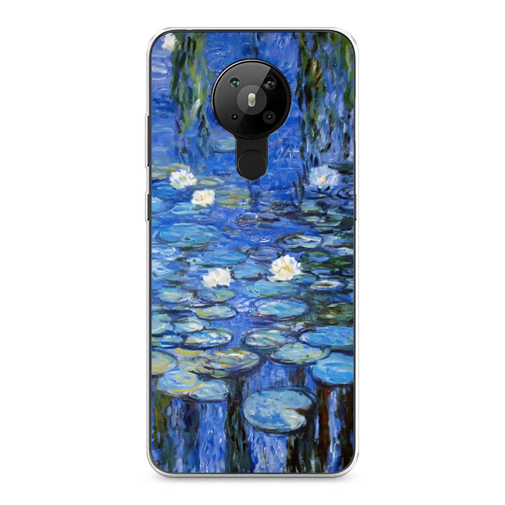 

Чехол на Nokia 5.3 "Нарисованный пруд", Синий;зеленый, 123450-4