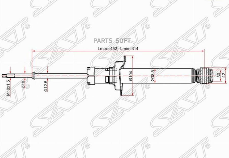 Стойка Задняя Nissan Cefiro/Maxima 94-00 Rh=Lh Sat арт. ST-56210-31U00