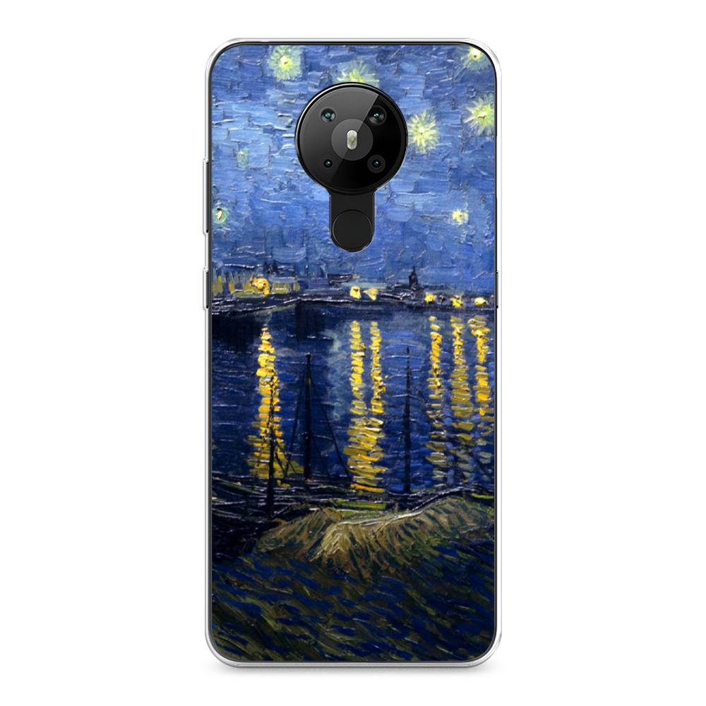 

Чехол на Nokia 5.3 "Звездная ночь над Роной", Синий;желтый, 123450-4
