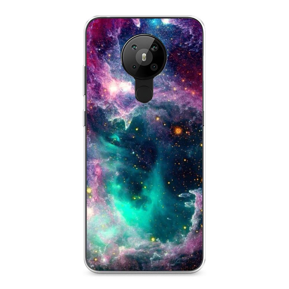 

Чехол на Nokia 5.3 "Звездные облака", Розовый;бежевый, 123450-2