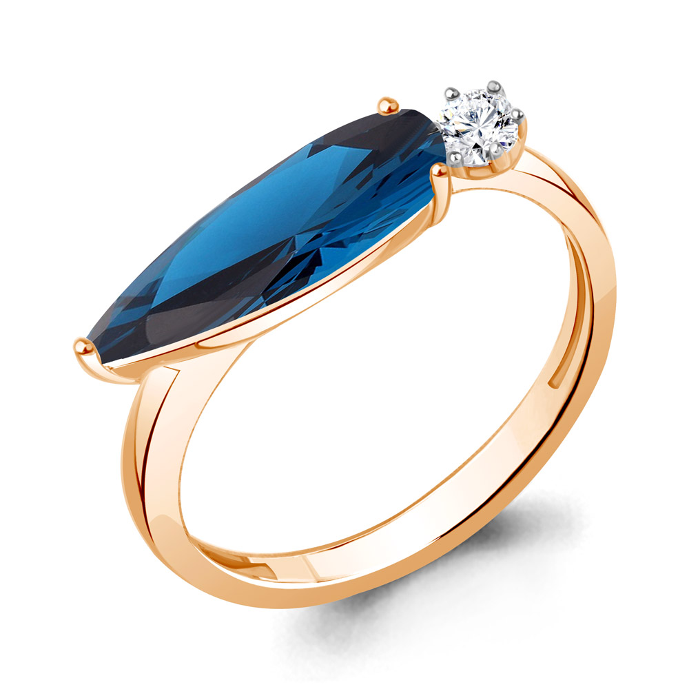 

Кольцо из серебра р. 16 AQUAMARINE 6930493А_925_з, 6930493А_925_з