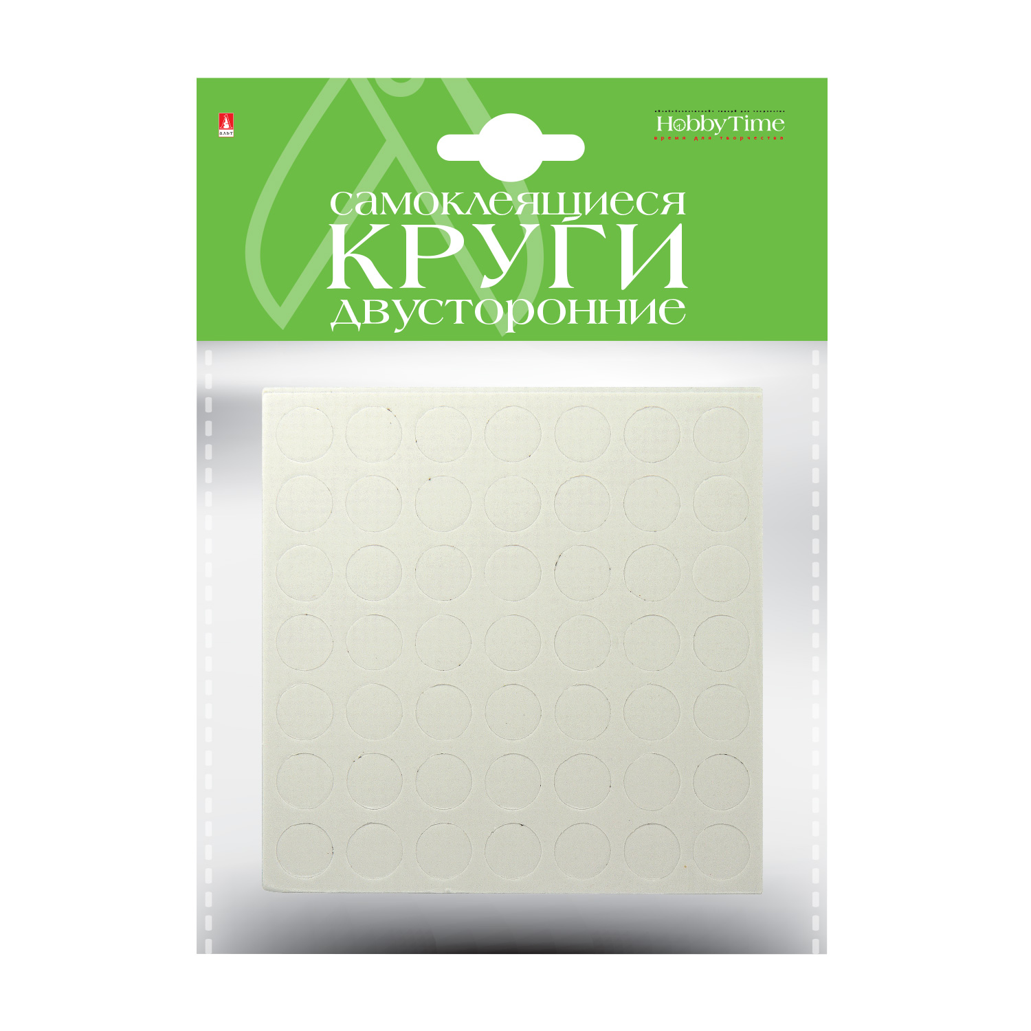 

Двусторонние самоклеящиеся круги Альт 2-746/02 147 шт., Белый