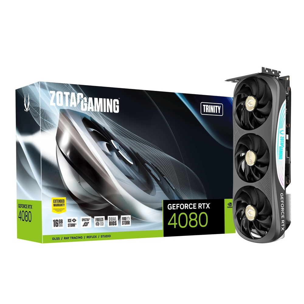 

Видеокарта Zotac NVIDIA GeForce RTX 4080 Trinity (ZT-D40810D-10P), GeForce RTX 4080 Trinity