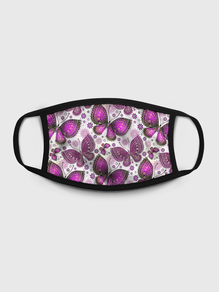

Многоразовая маска унисекс Burnettie Фиолетовые Бабочки, Разноцветный, Фиолетовые Бабочки