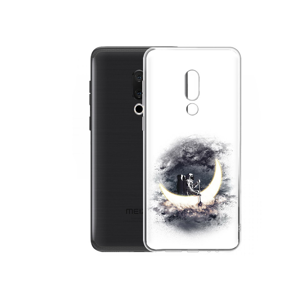 

Чехол MyPads Tocco для Meizu M15 Plus лунный путешественник, Прозрачный, Tocco