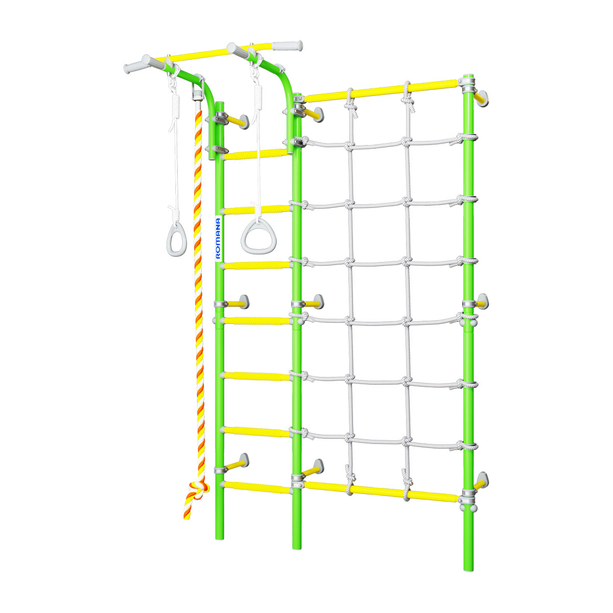 Детский спортивный комплекс Romana Karusel S3 (ДСКМ-3С-8,06,Г1,490,18-28) зелёное яблоко стойка с канатным лазом пристенная romana дскм 1с 8 18 45 зеленое яблоко