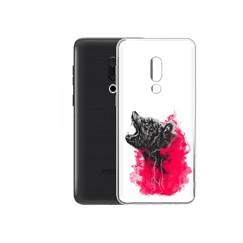 

Чехол MyPads Tocco для Meizu M15 Plus медведь в дымке, Прозрачный, Tocco