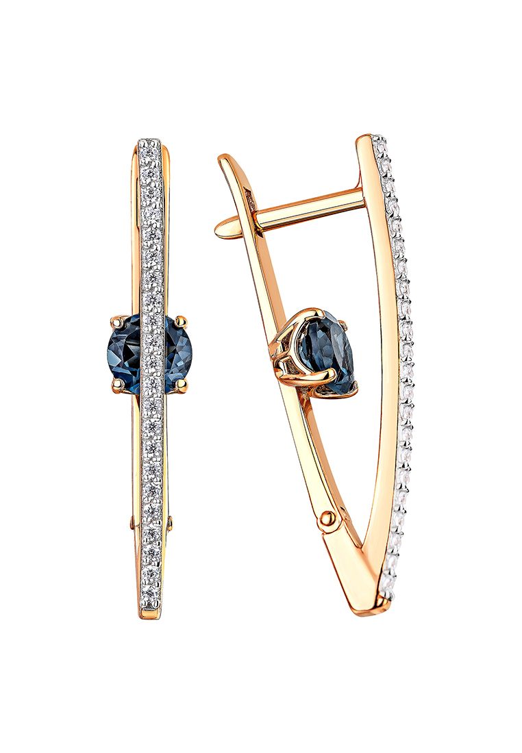 

Серьги из красного золота Kari Jewelry СЛ-432439, топаз\фианит, СЛ-432439