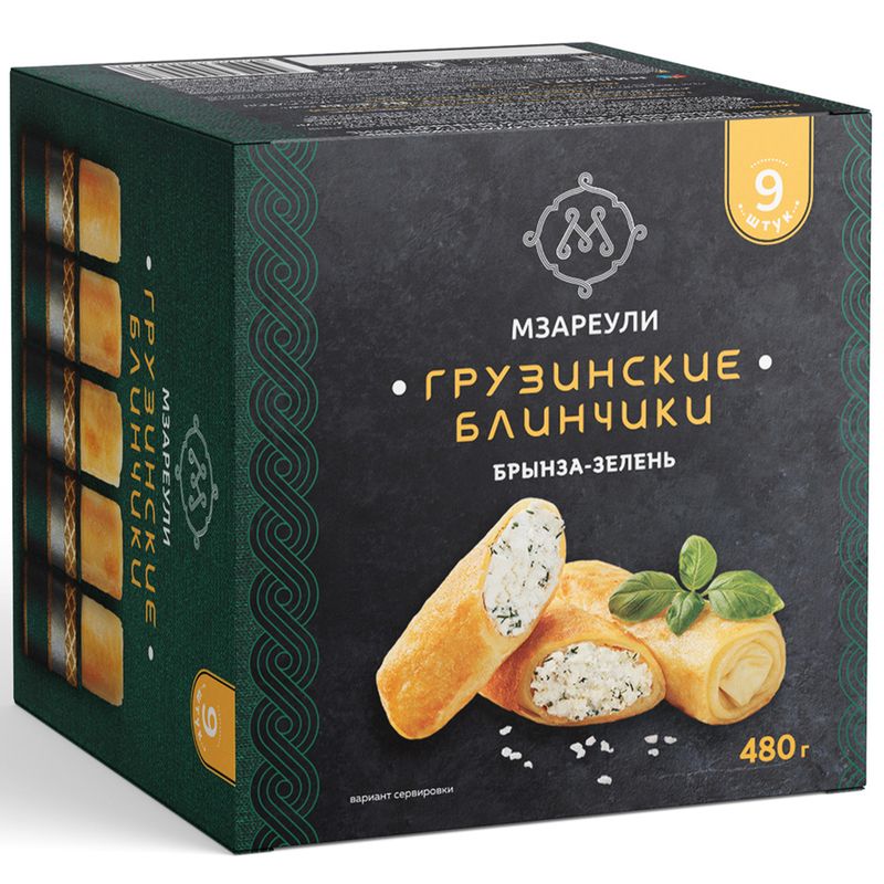 

Блины Мзареули Грузинские с брынзой и зеленью замороженные 480 г