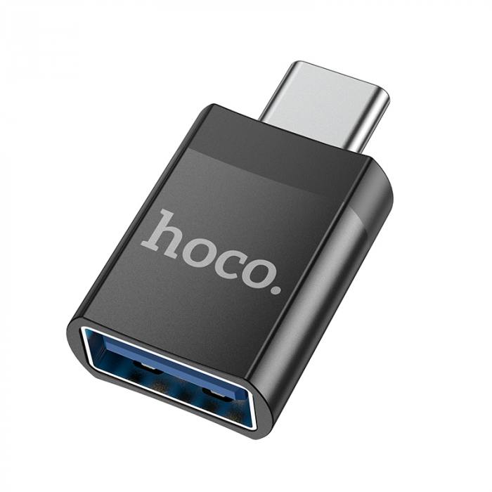 Переходник HOCO UA17 Type-C to USB, черный