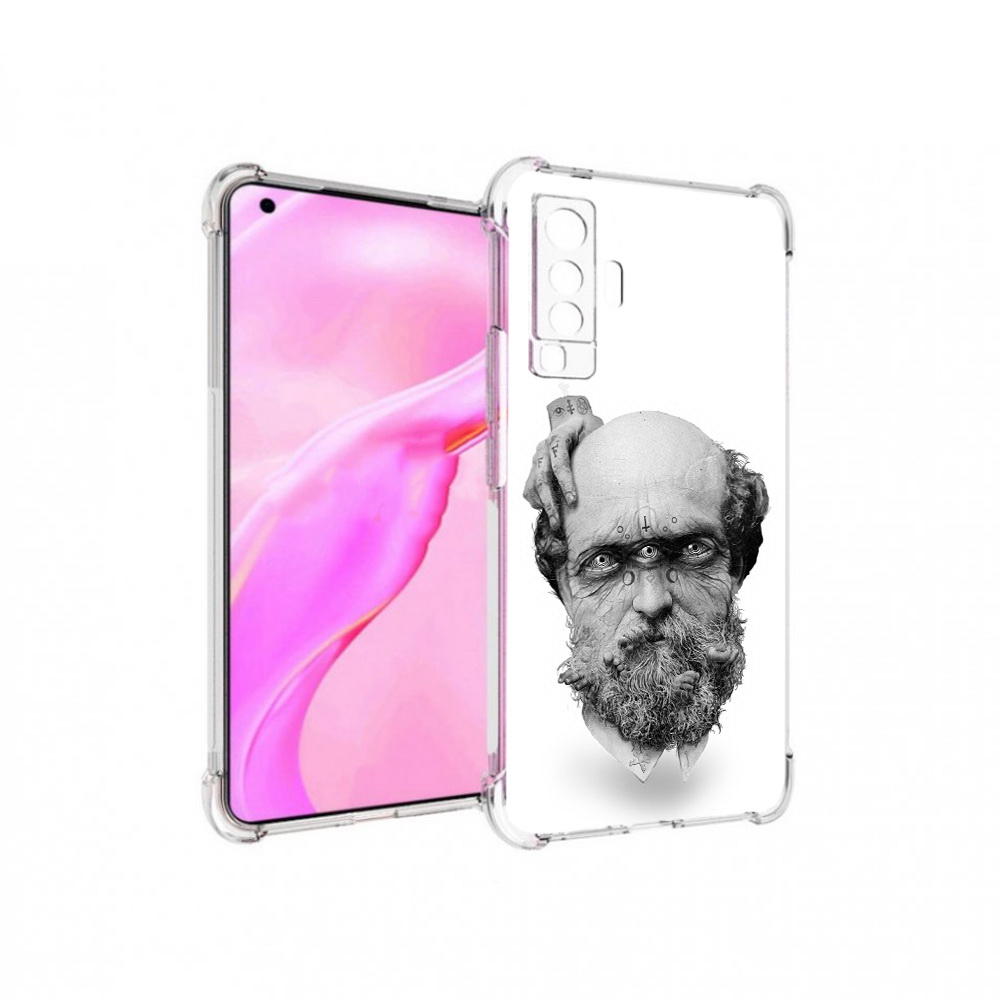 

Чехол MyPads Tocco для Vivo X50 страшный бородатый мужчина абстракция (PT226969.391.630), Прозрачный, Tocco